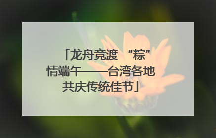龙舟竞渡 “粽”情端午——台湾各地共庆传统佳节