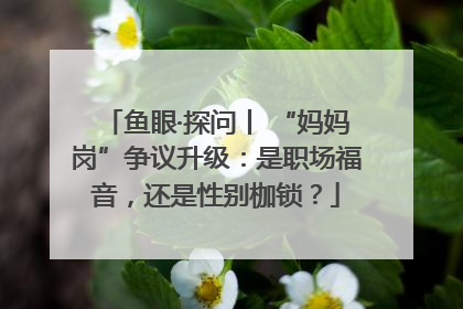 鱼眼·探问丨 “妈妈岗”争议升级：是职场福音，还是性别枷锁？