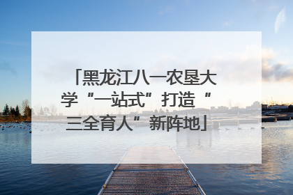 黑龙江八一农垦大学“一站式”打造“三全育人”新阵地