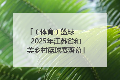 （体育）篮球——2025年江苏省和美乡村篮球赛落幕
