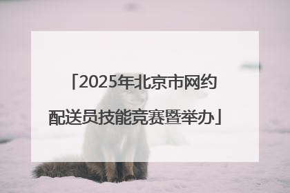 2025年北京市网约配送员技能竞赛暨举办