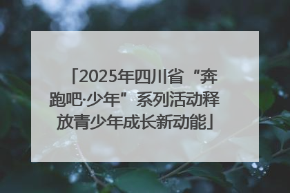 2025年四川省“奔跑吧·少年”系列活动释放青少年成长新动能