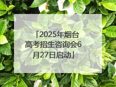 2025年烟台高考招生咨询会6月27日启动