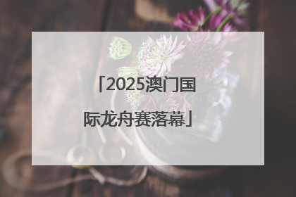 2025澳门国际龙舟赛落幕