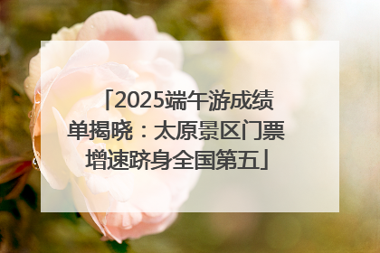 2025端午游成绩单揭晓：太原景区门票增速跻身全国第五