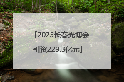 2025长春光博会引资229.3亿元