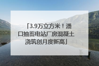 3.9万立方米！潘口抽蓄电站厂房混凝土浇筑创月度新高