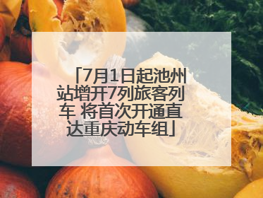 7月1日起池州站增开7列旅客列车 将首次开通直达重庆动车组