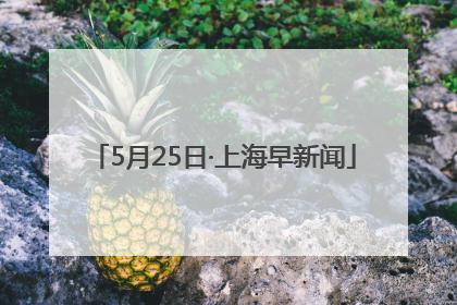 5月25日·上海早新闻