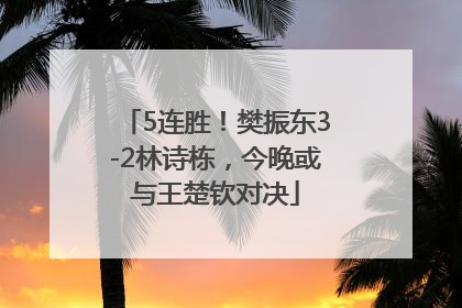 5连胜！樊振东3-2林诗栋，今晚或与王楚钦对决