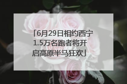 6月29日相约西宁 1.5万名跑者将开启高原半马狂欢