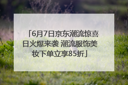 6月7日京东潮流惊喜日火爆来袭 潮流服饰美妆下单立享85折