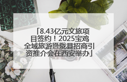 8.43亿元文旅项目签约！2025宝鸡全域旅游暨陇县招商引资推介会在西安举办