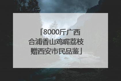 8000斤广西合浦香山鸡嘴荔枝赠西安市民品鉴