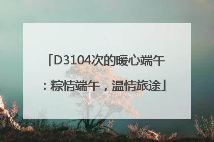 D3104次的暖心端午：粽情端午，温情旅途